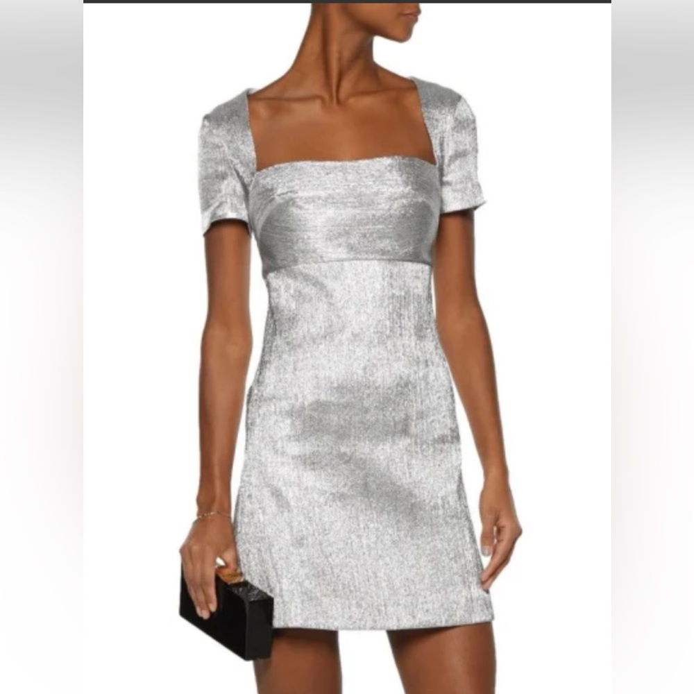 Sandro Reno cutout metallic mini dress XS-S